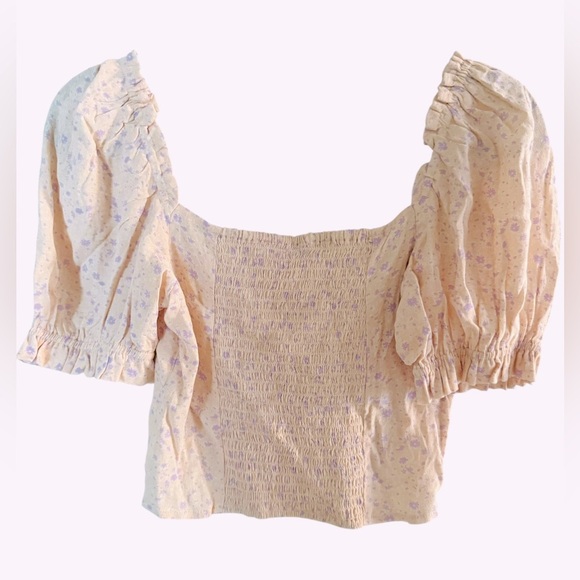 Sophie Rue Puff Sleeve Floral Crop Top XS – Cottagecore Vibes - Picture 2 of 4